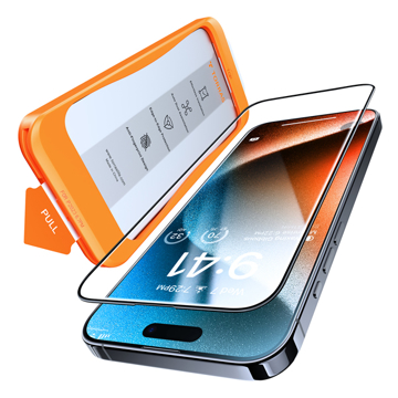 الصورة: توراس حافظة شاشة آيفون 15 برو ماكس لون شفاف - Install Master